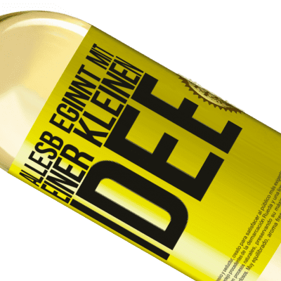 Einzigartige und Persönliche Ausdrücke. «Alles beginnt mit einer kleinen Idee» WHITE Ausgabe