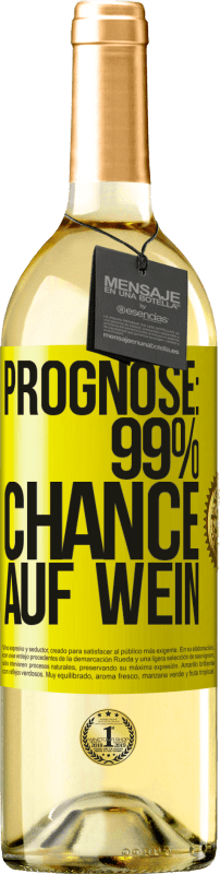 29,95 € | Weißwein WHITE Ausgabe Prognose: 99% Chance auf Wein Gelbes Etikett. Anpassbares Etikett Junger Wein Ernte 2024 Verdejo