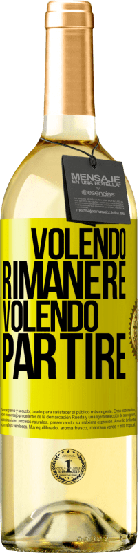 29,95 € | Vino bianco Edizione WHITE Volendo rimanere volendo partire Etichetta Gialla. Etichetta personalizzabile Vino giovane Raccogliere 2025 Verdejo