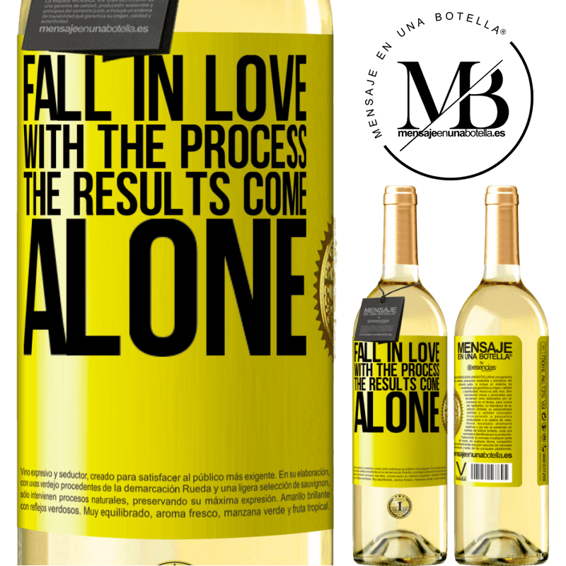 29,95 € Free Shipping | White Wine WHITE Edition Fall in love with the process, the results come alone Yellow Label. Customizable label Young wine Harvest 2022 Verdejo