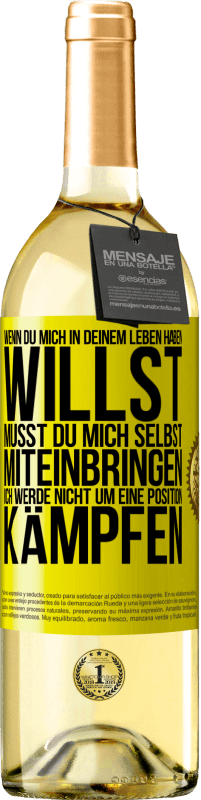 «Wenn du mich in deinem Leben haben willst, musst du mich selbst miteinbringen. Ich werde nicht um eine Position kämpfen» WHITE Ausgabe