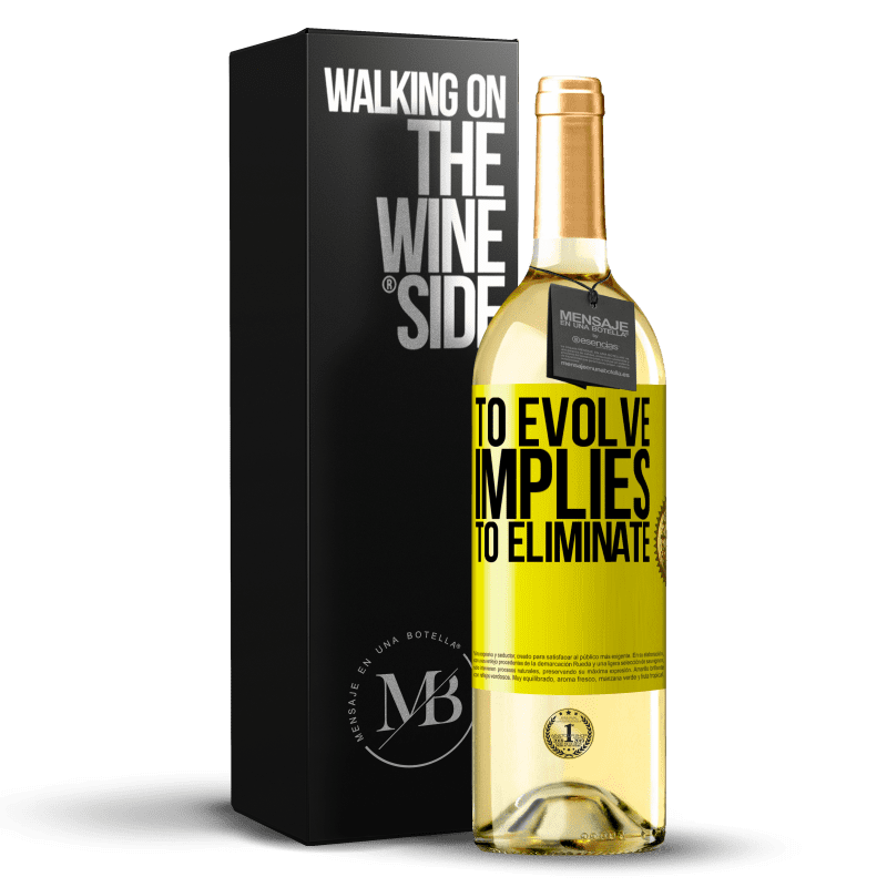 29,95 € Free Shipping | White Wine WHITE Edition To evolve implies to eliminate Yellow Label. Customizable label Young wine Harvest 2025 Verdejo