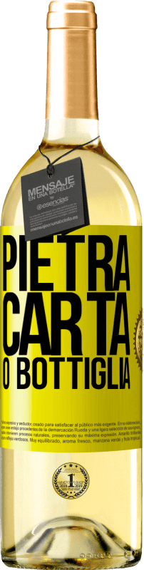 29,95 € | Vino bianco Edizione WHITE Pietra, carta o bottiglia Etichetta Gialla. Etichetta personalizzabile Vino giovane Raccogliere 2025 Verdejo