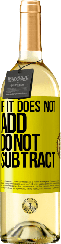 29,95 € Бесплатная доставка | Белое вино Издание WHITE Если это не добавить, не вычитайте Желтая этикетка. Настраиваемая этикетка Молодое вино Урожай 2025 Verdejo