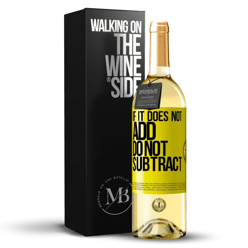 29,95 € Free Shipping | White Wine WHITE Edition If it does not add, do not subtract Yellow Label. Customizable label Young wine Harvest 2025 Verdejo