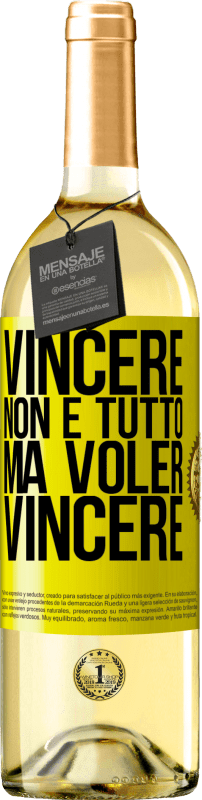 29,95 € | Vino bianco Edizione WHITE Vincere non è tutto, ma voler vincere Etichetta Gialla. Etichetta personalizzabile Vino giovane Raccogliere 2024 Verdejo