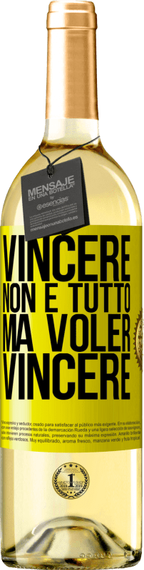 29,95 € | Vino bianco Edizione WHITE Vincere non è tutto, ma voler vincere Etichetta Gialla. Etichetta personalizzabile Vino giovane Raccogliere 2025 Verdejo