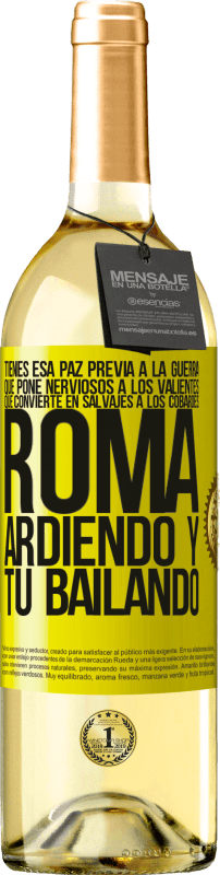 «Tienes esa paz previa a la guerra que pone nerviosos a los valientes, que convierte en salvajes a los cobardes. Roma» Edición WHITE