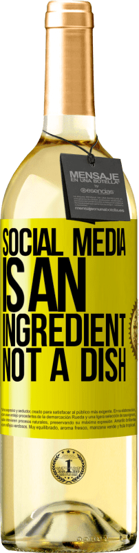 29,95 € | White Wine WHITE Edition Social media is an ingredient, not a dish Yellow Label. Customizable label Young wine Harvest 2023 Verdejo
