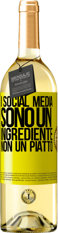 29,95 € | Vino bianco Edizione WHITE I social media sono un ingrediente, non un piatto Etichetta Gialla. Etichetta personalizzabile Vino giovane Raccogliere 2024 Verdejo