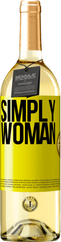 29,95 € | White Wine WHITE Edition Simply woman Yellow Label. Customizable label Young wine Harvest 2023 Verdejo