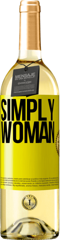 29,95 € Free Shipping | White Wine WHITE Edition Simply woman Yellow Label. Customizable label Young wine Harvest 2024 Verdejo