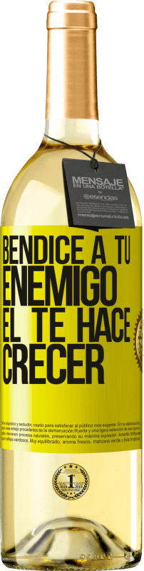 29,95 € | Vino Blanco Edición WHITE Bendice a tu enemigo. Él te hace crecer Etiqueta Amarilla. Etiqueta personalizable Vino joven Cosecha 2025 Verdejo
