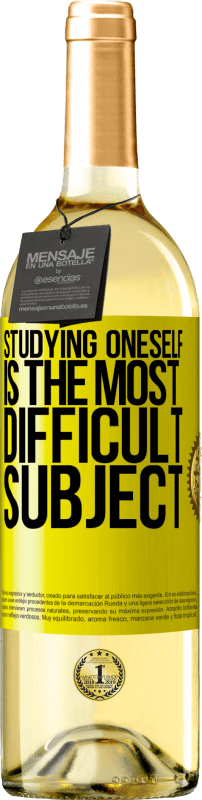 «Studying oneself is the most difficult subject» WHITE Edition