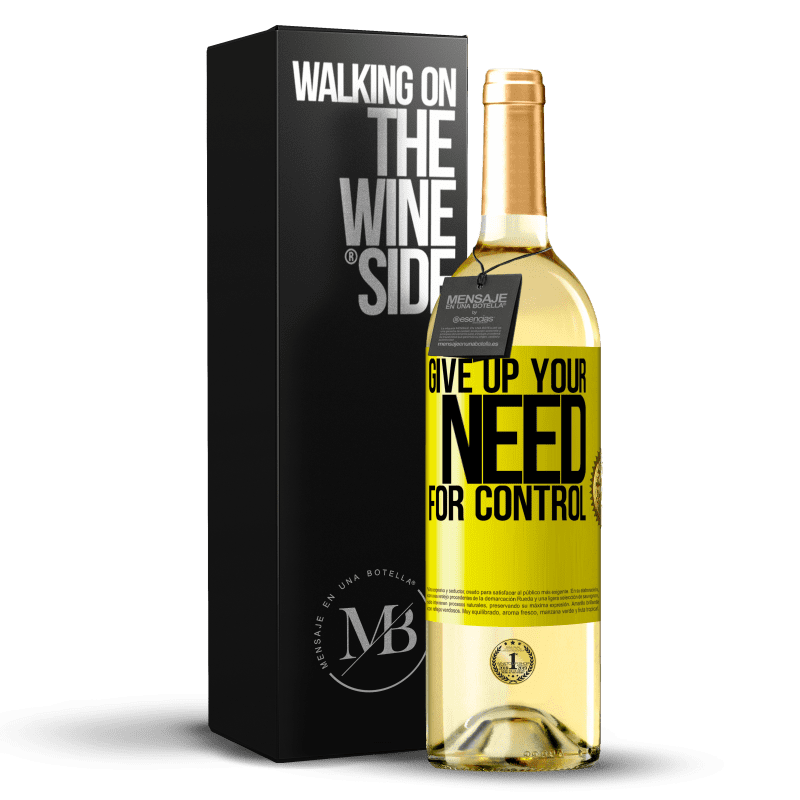 29,95 € Free Shipping | White Wine WHITE Edition Give up your need for control Yellow Label. Customizable label Young wine Harvest 2023 Verdejo