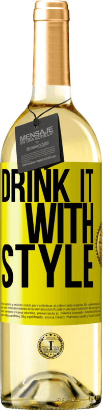 29,95 € | White Wine WHITE Edition Drink it with style Yellow Label. Customizable label Young wine Harvest 2023 Verdejo