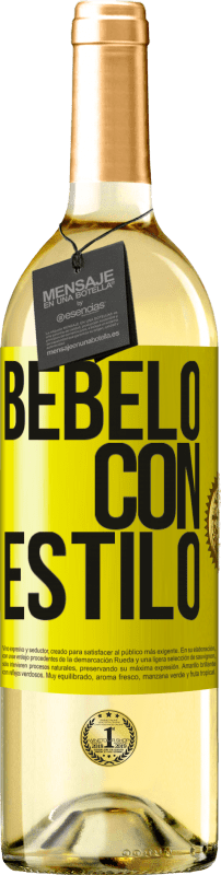 29,95 € | Vino Blanco Edición WHITE Bébelo con estilo Etiqueta Amarilla. Etiqueta personalizable Vino joven Cosecha 2023 Verdejo