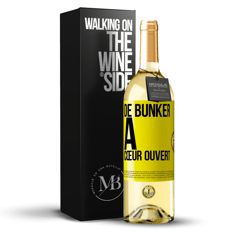 29,95 € Envoi gratuit | Vin blanc Édition WHITE De bunker à cœur ouvert Étiquette Jaune. Étiquette personnalisable Vin jeune Récolte 2024 Verdejo