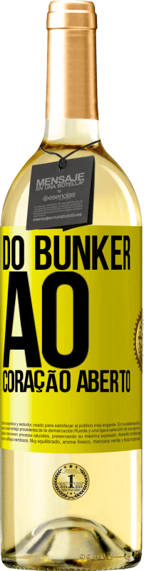 29,95 € | Vinho branco Edição WHITE Do bunker ao coração aberto Etiqueta Amarela. Etiqueta personalizável Vinho jovem Colheita 2025 Verdejo
