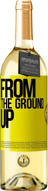 29,95 € | Белое вино Издание WHITE From The Ground Up Желтая этикетка. Настраиваемая этикетка Молодое вино Урожай 2024 Verdejo