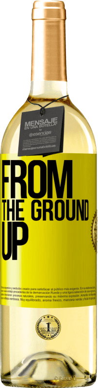 29,95 € | Vino bianco Edizione WHITE From The Ground Up Etichetta Gialla. Etichetta personalizzabile Vino giovane Raccogliere 2024 Verdejo