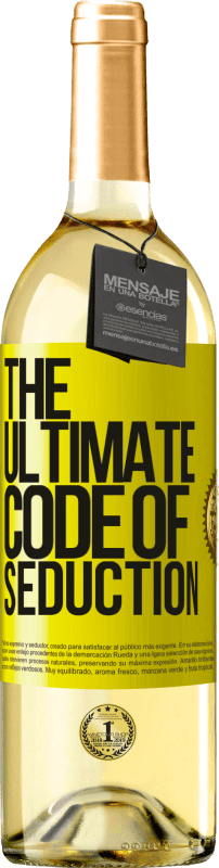 29,95 € | Weißwein WHITE Ausgabe The ultimate code of seduction Gelbes Etikett. Anpassbares Etikett Junger Wein Ernte 2024 Verdejo