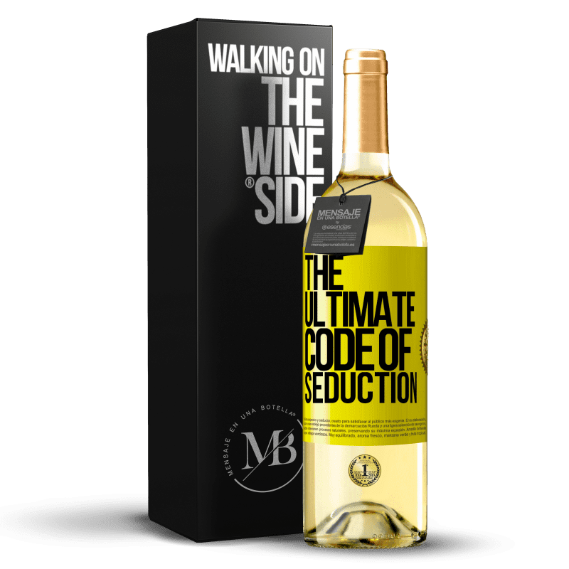 29,95 € Envio grátis | Vinho branco Edição WHITE The ultimate code of seduction Etiqueta Amarela. Etiqueta personalizável Vinho jovem Colheita 2023 Verdejo