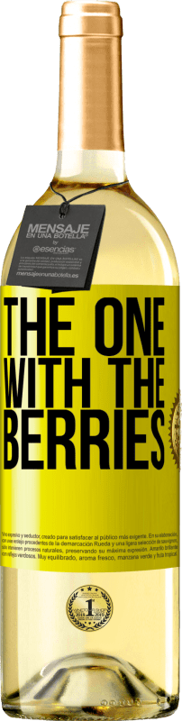 29,95 € Бесплатная доставка | Белое вино Издание WHITE The one with the berries Желтая этикетка. Настраиваемая этикетка Молодое вино Урожай 2024 Verdejo