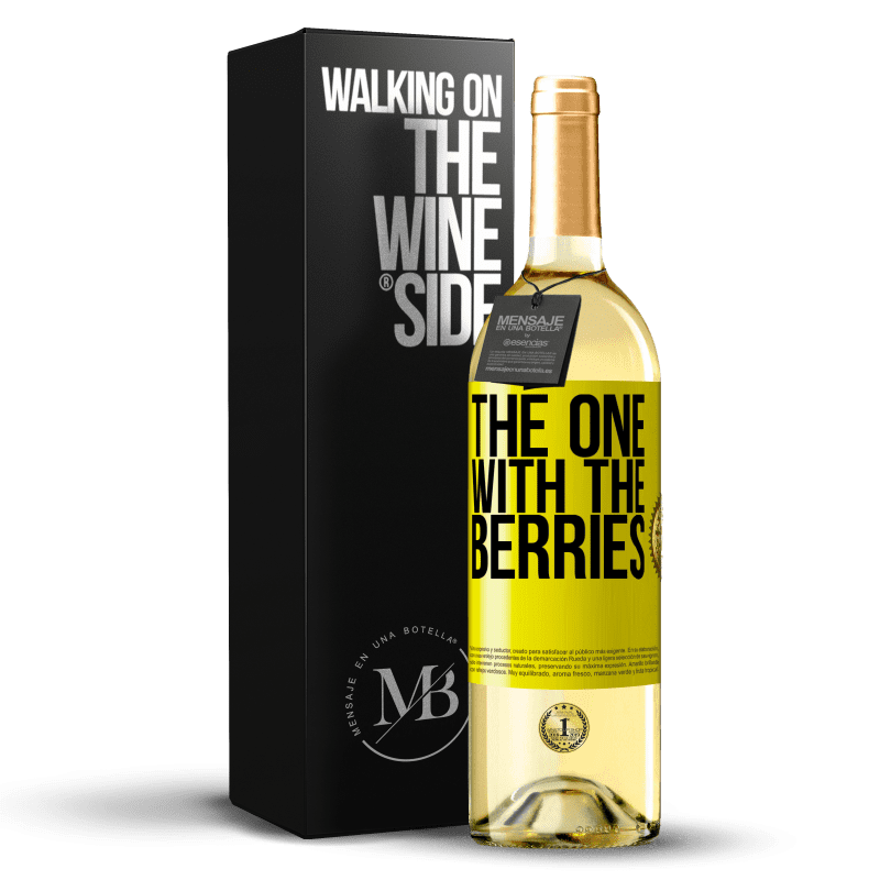 29,95 € Бесплатная доставка | Белое вино Издание WHITE The one with the berries Желтая этикетка. Настраиваемая этикетка Молодое вино Урожай 2024 Verdejo