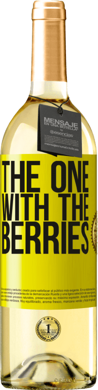 29,95 € | Weißwein WHITE Ausgabe The one with the berries Gelbes Etikett. Anpassbares Etikett Junger Wein Ernte 2024 Verdejo