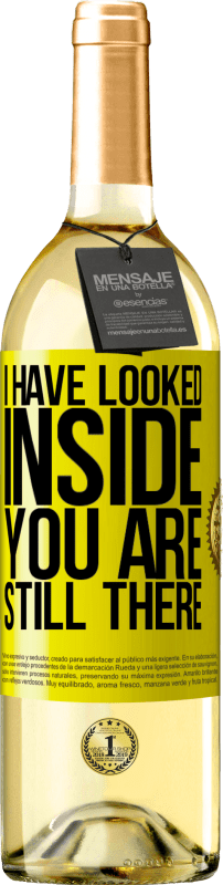 29,95 € | Белое вино Издание WHITE Я заглянул внутрь. Ты все еще там Желтая этикетка. Настраиваемая этикетка Молодое вино Урожай 2025 Verdejo