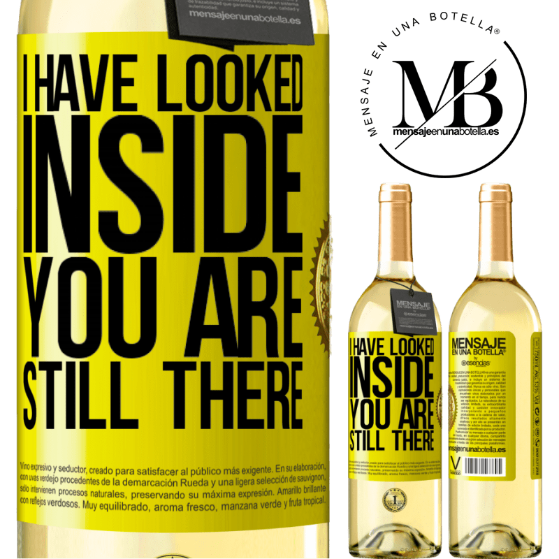 29,95 € Free Shipping | White Wine WHITE Edition I have looked inside. You still there Yellow Label. Customizable label Young wine Harvest 2022 Verdejo