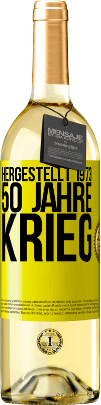 29,95 € | Weißwein WHITE Ausgabe Hergestellt 1973. 50 Jahre Krieg Gelbes Etikett. Anpassbares Etikett Junger Wein Ernte 2023 Verdejo