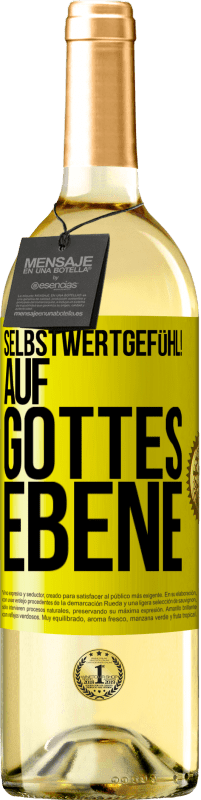 29,95 € | Weißwein WHITE Ausgabe Selbstwertgefühl! Auf Gottes Ebene Gelbes Etikett. Anpassbares Etikett Junger Wein Ernte 2024 Verdejo