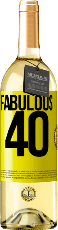 29,95 € | White Wine WHITE Edition Fabulous 40 Yellow Label. Customizable label Young wine Harvest 2023 Verdejo