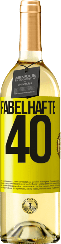 29,95 € | Weißwein WHITE Ausgabe Fabelhafte 40 Gelbes Etikett. Anpassbares Etikett Junger Wein Ernte 2024 Verdejo