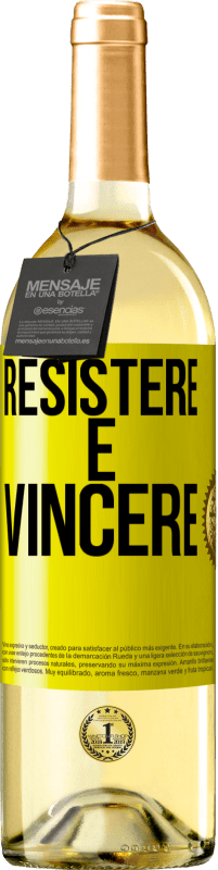 29,95 € | Vino bianco Edizione WHITE Resistere è vincere Etichetta Gialla. Etichetta personalizzabile Vino giovane Raccogliere 2024 Verdejo