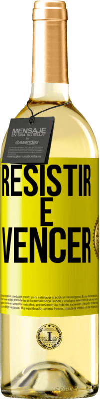 29,95 € | Vinho branco Edição WHITE Resistir é vencer Etiqueta Amarela. Etiqueta personalizável Vinho jovem Colheita 2023 Verdejo