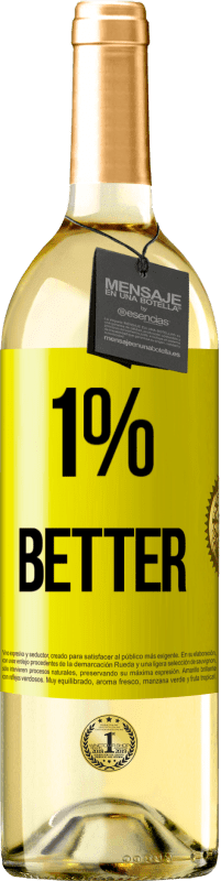 29,95 € | Weißwein WHITE Ausgabe 1% Better Gelbes Etikett. Anpassbares Etikett Junger Wein Ernte 2025 Verdejo