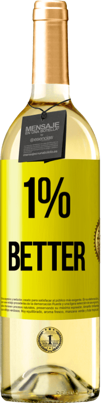 29,95 € | Vinho branco Edição WHITE 1% Better Etiqueta Amarela. Etiqueta personalizável Vinho jovem Colheita 2025 Verdejo