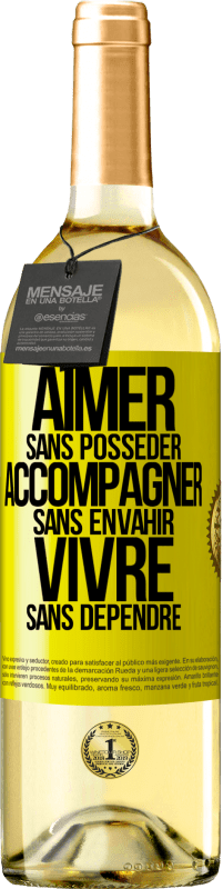 29,95 € | Vin blanc Édition WHITE Aimer sans posséder, accompagner sans envahir, vivre sans dépendre Étiquette Jaune. Étiquette personnalisable Vin jeune Récolte 2024 Verdejo