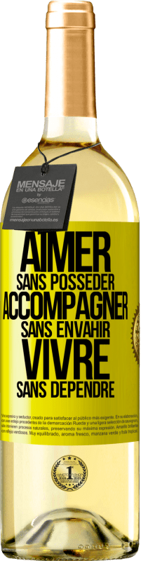 29,95 € Envoi gratuit | Vin blanc Édition WHITE Aimer sans posséder, accompagner sans envahir, vivre sans dépendre Étiquette Jaune. Étiquette personnalisable Vin jeune Récolte 2025 Verdejo
