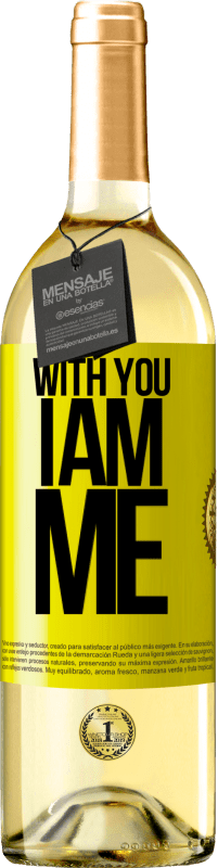 29,95 € Free Shipping | White Wine WHITE Edition With you i am me Yellow Label. Customizable label Young wine Harvest 2025 Verdejo