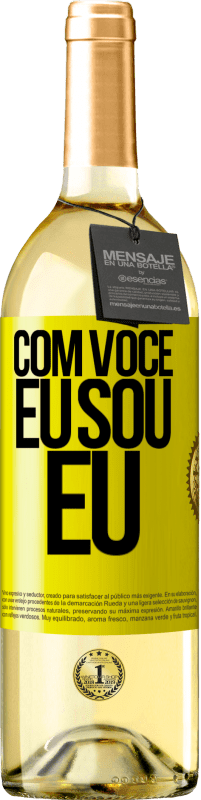 29,95 € | Vinho branco Edição WHITE Com você eu sou eu Etiqueta Amarela. Etiqueta personalizável Vinho jovem Colheita 2025 Verdejo