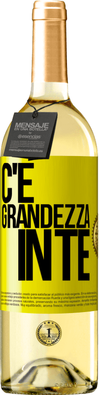 29,95 € Spedizione Gratuita | Vino bianco Edizione WHITE C'è grandezza in te Etichetta Gialla. Etichetta personalizzabile Vino giovane Raccogliere 2025 Verdejo