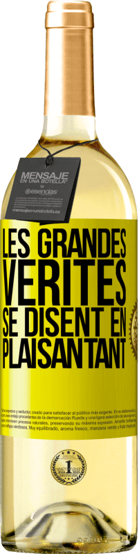 29,95 € | Vin blanc Édition WHITE Les grandes vérités se disent en plaisantant Étiquette Jaune. Étiquette personnalisable Vin jeune Récolte 2024 Verdejo