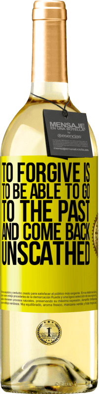 29,95 € Free Shipping | White Wine WHITE Edition To forgive is to be able to go to the past and come back unscathed Yellow Label. Customizable label Young wine Harvest 2025 Verdejo