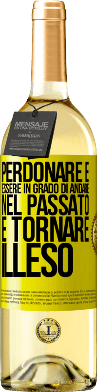 29,95 € Spedizione Gratuita | Vino bianco Edizione WHITE Perdonare è essere in grado di andare nel passato e tornare illeso Etichetta Gialla. Etichetta personalizzabile Vino giovane Raccogliere 2025 Verdejo