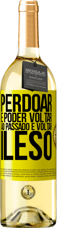 29,95 € | Vinho branco Edição WHITE Perdoar é poder voltar ao passado e voltar ileso Etiqueta Amarela. Etiqueta personalizável Vinho jovem Colheita 2024 Verdejo