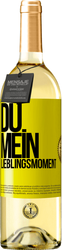 29,95 € Kostenloser Versand | Weißwein WHITE Ausgabe Du. Mein Lieblingsmoment Gelbes Etikett. Anpassbares Etikett Junger Wein Ernte 2024 Verdejo